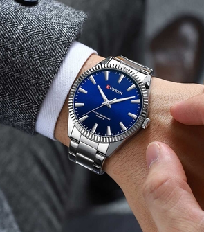 CURREN 8425 Fashion Design Stainless Steel Quartz Watches Casual Business Wristwatches for Men Luminous Hands Clock
