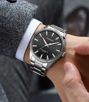 CURREN 8425 Fashion Design Stainless Steel Quartz Watches Casual Business Wristwatches for Men Luminous Hands Clock