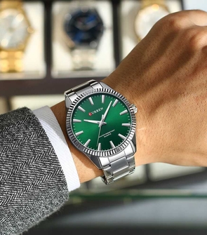 CURREN 8425 Fashion Design Stainless Steel Quartz Watches Casual Business Wristwatches for Men Luminous Hands Clock