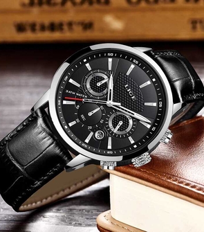LIGE 9866 Fashion Men_s Watches Top Brand Luxury Business Watch Man Sport Quartz Chronograph Waterproof Wristwatch