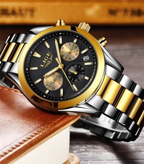 LIGE 9872 MENS TOP BRAND LUXURY FASHION BUSINESS QUARTZ WATERPROOF FULL STEEL