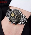 OLEVS 2859 Fashion Business men quartz watch tourbillon logo design multi-time zone steel watch Luxury Quartz Wristwatch For Men