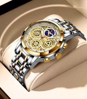 LIGE 8942 FASHION MENS WATCHES TOP BRAND LUXURY WRIST WATCH QUARTZ CLOCK GOLD WATCH MEN WATERPROOF CHRONOGRAPH RELOGIO MASCULINO