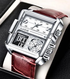 LIGE 8925 TOP BRAND LUXURY MENS WATCHES SQUARE DIGITAL SPORTS QUARTZ WRIST WATCH FOR MEN WATERPROOF STOPWATCH RELOGIO MASCULINO